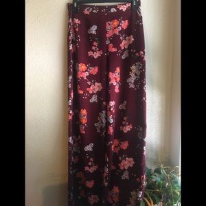 Floral flare pants